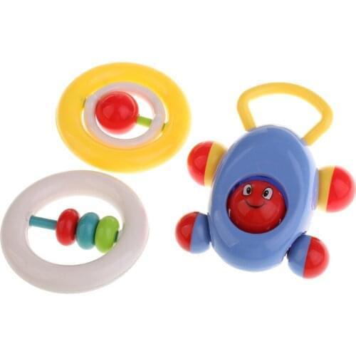 3 pieces Baby Toddler RattleToy Car Abacus Handbell Bed Bell Developmental Toy Comforting Crib Pram Toys Gift