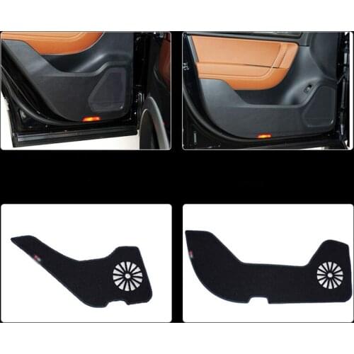 4pcs Fabric Door Protection Mats Anti-kick Decorative Pads For VW Touareg 2011-2015