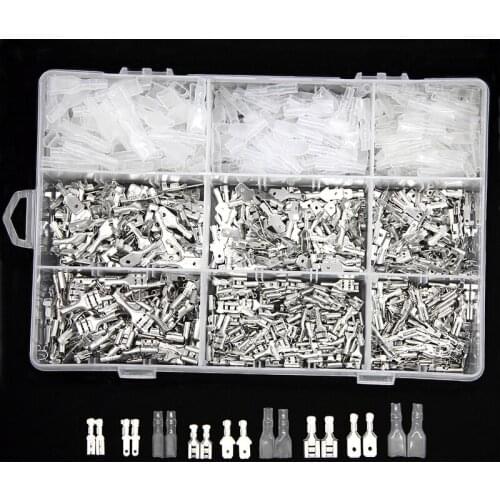 900/450/315PCS Assortment Car Auto Motorcycle Spade Terminals 2.8/4.8/6.3mm Male & Female Wire CrimpTerminal Connectors Kit
