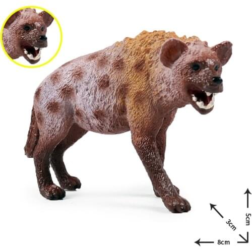 Africa Hunter Hyena Wild Animal Figure Model Toy Collector Decor Kid Gift PVC Hyena Model Figure Figurine Toy Collectible Doll