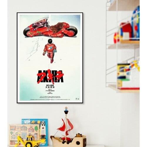Akira 1987 Animation Print Vintage Japanese Movie Anime Poster Gaming Wall Art Canvas Painting Picture Kids Game Room Art Decor