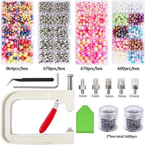 Pearl Machine And Hand Press Bead Machine pearls Tool/ Manual Pearl Rivet For Clothes/Bags/Skirt Setting Machine DIY Accessories