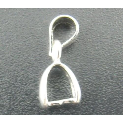 Free Shipping 150pcs Silver Plated Pinch Clip Bail Beads 5x15mm Jewelry Findings J0945