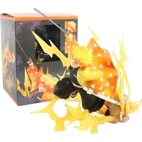 Demon Slayer Agatsuma Zenitsu Breathing Thunder Ver PVC Figure Collectible Model Toy