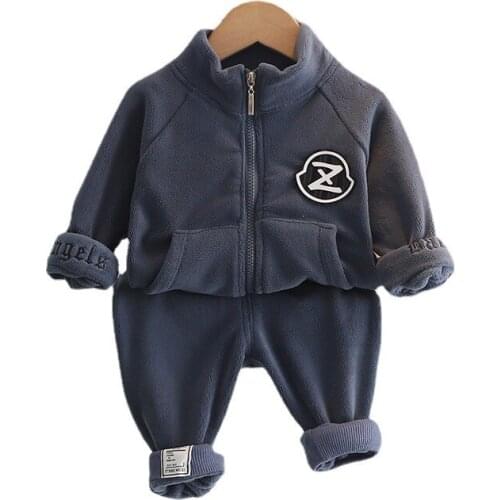 New Winter Baby Boys Cotton Clothes Children Thick Jacket Pants 2Pcs/Sets Toddler Costume Girls Clothing Kids Fashion Sportswear