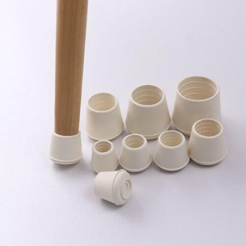 8Pcs Round Leg Caps Rubber Folding Chair Feet Cups Anti Slip Table Tube End Pads Foot Covers Floor Protector Furniture Feet Mats