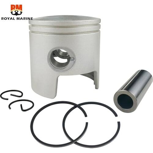 Piston and Piston Ring Set (Std) For Yamaha 2 stroke Outboard Motor 40HP 40G 78mm with Clip and Pin 6F6-11631-00 6F5-11610-00