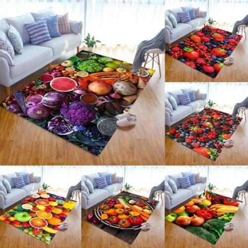 Beautiful Fruits Pattern Printed Fluffy Carpets for Living Room Bedroom Area Rugs Coffee Table Floor Rug Home Decor Mats