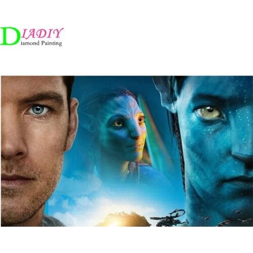 Sci-Fi Movie Avatar 5D DIY Full Round Drill Diamond Painting Mosaic Kit Rhinestone Drawing Picture Home Decoration Art Craft