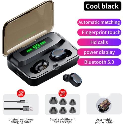 A2S TWS Wirless Bluetooth Earphones LED Display With 1200mAh Charging Box In-ear Waterproof Wireless Headphones