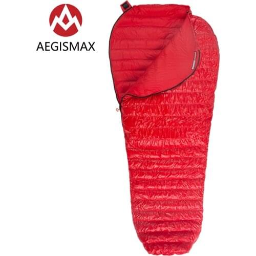 AEGISMAX MINI new upgra Nano Series Ultralight Camping Mummy 95% White Goose Down Sleeping Bag 3 Season Hiking 800 FP