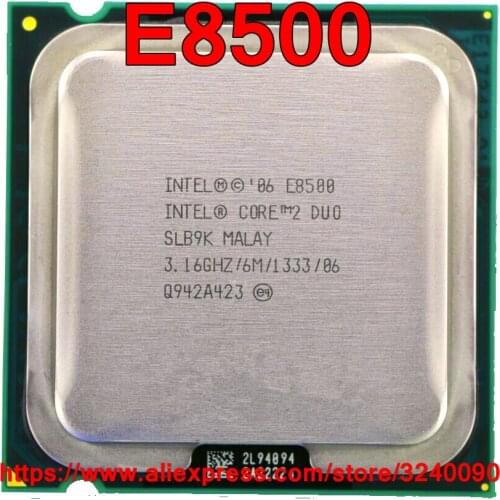 Original Intel CPU Core 2 Duo E8500 Processor 3.16GHz/6M/1333MHz Dual-Core Socket 775 free shipping speedy ship out