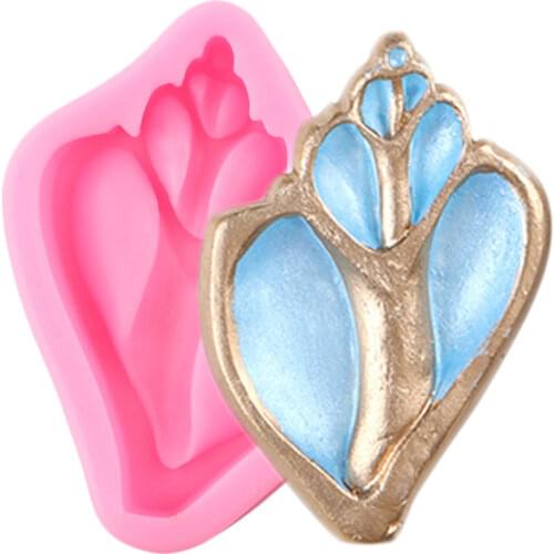 3D Sea Conch Silicone Molds Cake Decorating Tools DIY Cupcake Topper Fondant Mold Chocolate Gumpaste Candy Polymer Clay Moulds