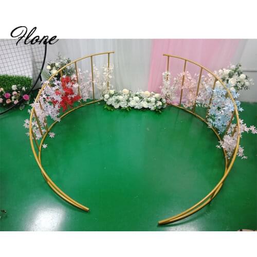 Wedding arch wedding decor mariage home Party backdrop Road lead Stage metal Curved Fence flowers backdrop stand Decoration