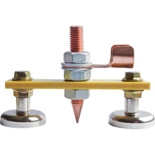 Welding Magnet Head Machine Tool Fix Ground Clamp with Brass Tail for Mechanical Maintenance Welding Tool