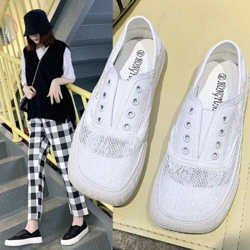 Square-toe fisherman shoes summer new style casual style flat mesh breathable ladies single shoes comfortable large size 35-40