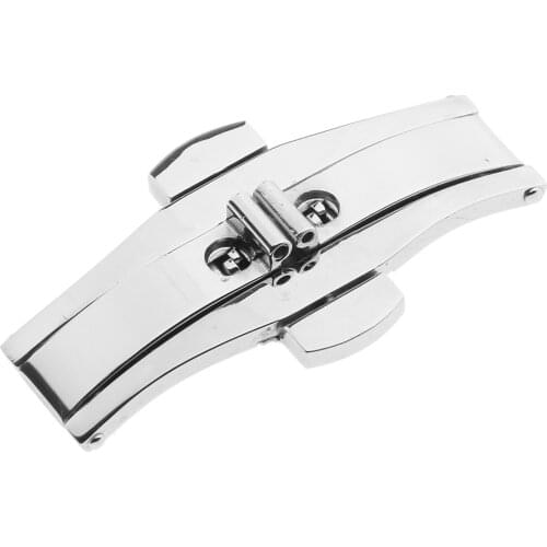 Vintage Watch Butterfly Buckle 21mm Stainless Steel Clasp For Wristwatches Band Straps