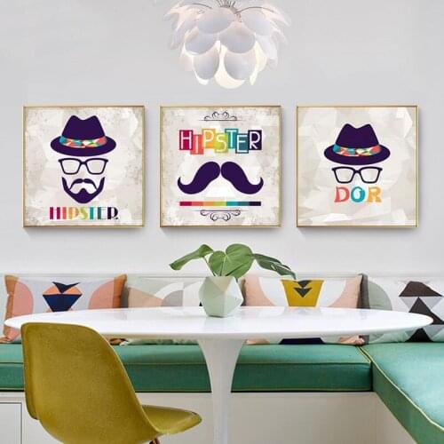 Vintage Poster Wall Art Dog Retro Nostalgia Gentleman Canvas Painting Wall Pictures Posters And Prints For Living Room Unframed