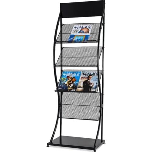 Hot Sale Simple Magazines Books Brochures Floor-To-Ceiling Display Racks Advertising Materials Newspaper Racks