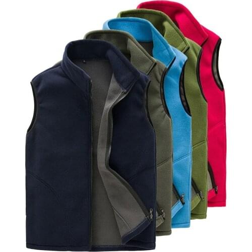 Mens Casual Fleece Vest Autumn Winter Thick Warm Waistcoat Windproof Sleeveless Military Jacket Outwear Thermal Soft Polar Vest
