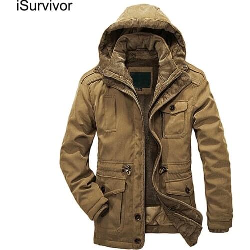 ISurvivor 2021 Winter Jacket Men Casual Thicken Warm Minus 40 Degrees Cotton-Padded Jackets Mens Hooded Windbreaker Parka