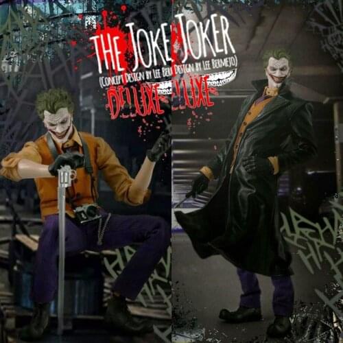 1/6th Male DAFTOYS Comic Clown Set Clothes Fit 12'' Action Figure Body Black Coat Orange Top Purple Pants