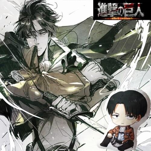 1Pcs Attack On Titan Pillow Anime Peripheral Eren Mikas Sided Plush Pillow Mikasa Stuffed Doll Sofa Cushion Adult Children Gift