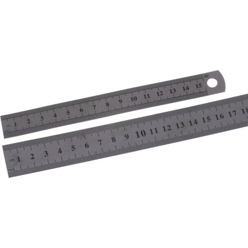 1PCS Double Side Scale Stainless Steel Straight Ruler Measuring Tool 50cm 15cm