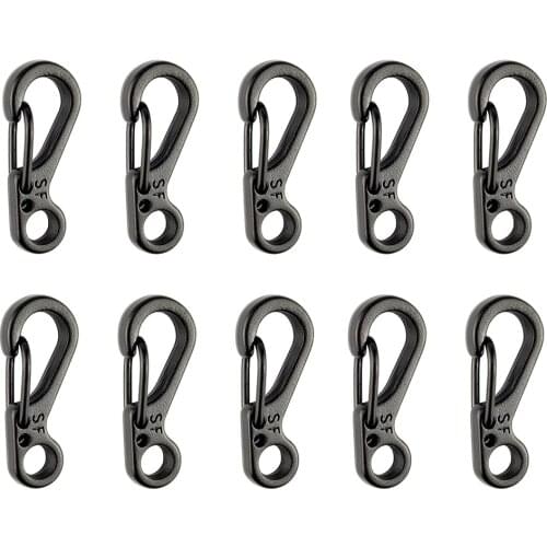 10Pcs Tactical Mini Carabiners Outdoor EDC Keychain Spring Snap Hang Buckle for Climbing Camping Bottle Hooks Hunting Accessory