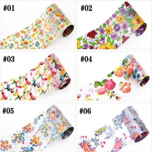 100Styles Flower Mix Patterns Flowers 3D Nail Sticker Nail Art Water Transfer Stickers Full Wraps Nail Decorations DIY Stickers