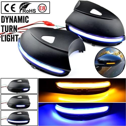 2PCS Dynamic Blinker For VW Passat B7 CC Scirocco Jetta MK6 EOS LED Turn Signal Light Side Mirror Indicator 2011 2012 2013 2014