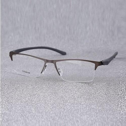 2021 mens eyeglasses frames Optical Glasses Frame for Men Square Myopia Prescription eye glasses Half Metal Spectacles eyewear