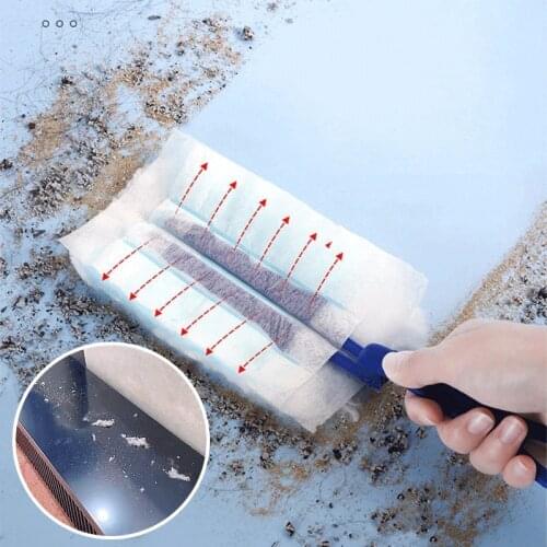 Detachable Household cleaning brushwith 15PCS Brush Head Electrostatic Absorbent Dusters cleaner For bookshelf Window Car