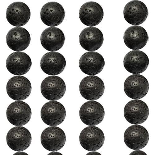 Free Shipping Natural Stone AA Quality Volcano Lava Round Beads 15" Strand 4 6 8 10 12 14MM Pick Size For Jewelry Making
