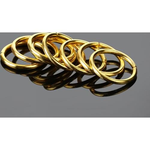 Big Ring Gold Plated Open Jump Rings 1.8x20mm Made Split Rings Jewelry Findings 120Pcs/lot