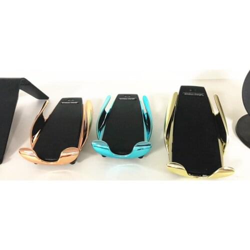 Colors Car Mount Wireless Charger with Automatic Clamping Air Vent Phone Holder 10W Fast Charging for Samsung iPhone Huawei