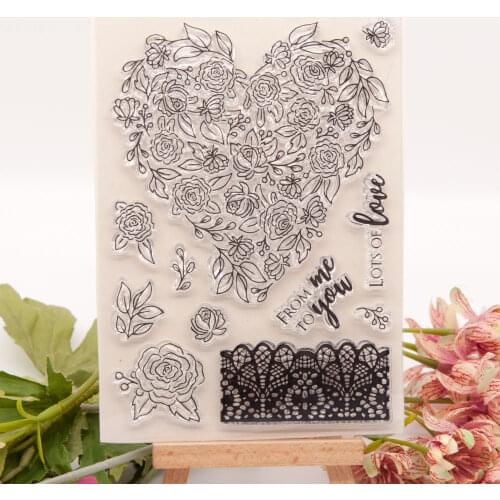 Valentines Day Metal CuttingFlower Dies And Stamps for DIY Scrapbooking Album Paper Cards Decorative Crafts Embossing Die Cuts