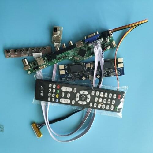 For M190EG02 V3 4 lamps 1280X1024 19" Digital Signal Interface USB AV TV card Controller Board 30pin Resolution kit LCD