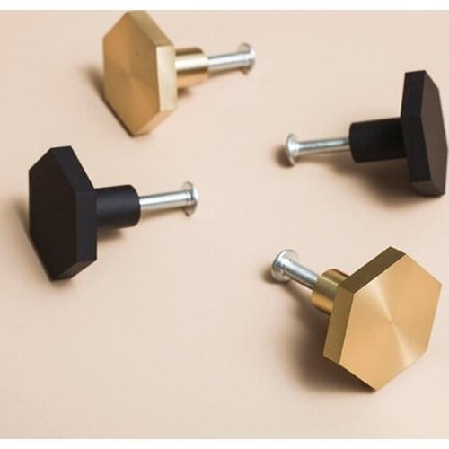 Brand New 20PCS Solid Brass Hexagon Furniture Handles Drawer Pulls Cupboard Wardrobe Kitchen Wine Cabinet Pulls Handles & Knobs