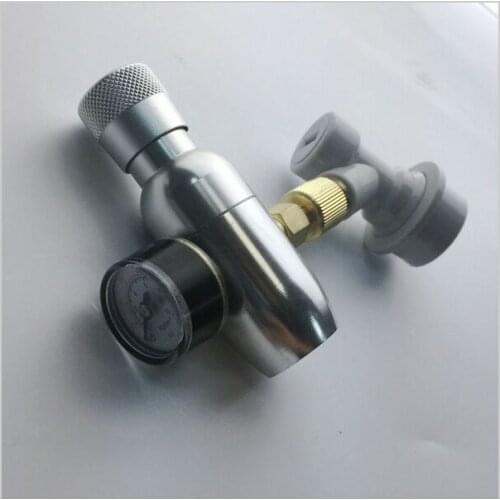 Homebrew kegging,Premium Regulated CO2 Charger with ball lock fitting,mini CO2 Regulator,3/8" thread co2 thread