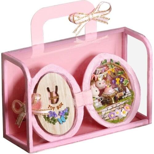 Handmade DIY Seed World Creative Toys Walnut Rabbit Girls Kids Gift Decoration Adornment Wedding Jungle Lodge Animal Child Toy