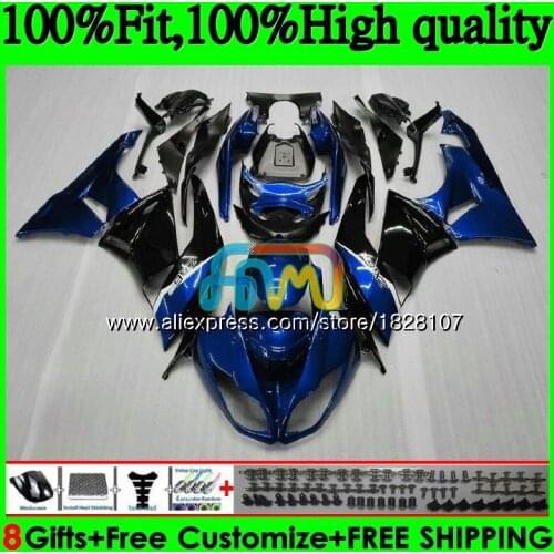Injection For KAWASAKI ZX 6R ZX-636 ZX 636 ZX636 Blue black 25BS.7 ZX-6R ZX6R 13 14 15 16 17 2013 2014 2015 2016 2017 Fairing
