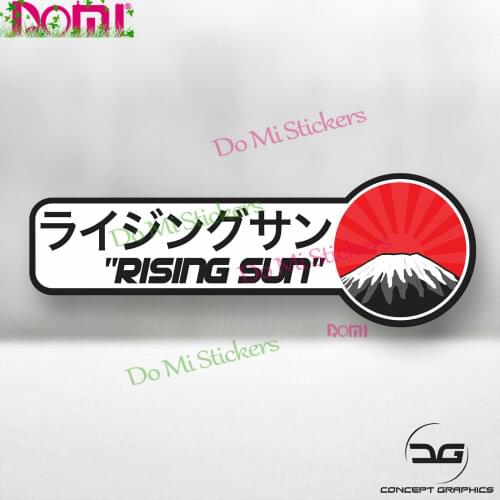 JDM Kanji Rising Sun Mount Fuji Funny Jap Drift Car Window Vinyl Decal Sticker Die-Cut Waterproof PVC