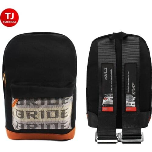 JDM Style Bride Racing For takata Fabric Strap Style School Backpack Car Canvas Backpack Bride Bag Racing Souvenirs