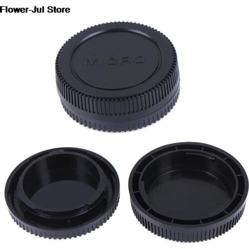 Body+Rear Lens Cap Cover Protective Case For Olympus M4/3 Camera Accessory Black