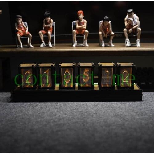 Creative RGB glow tube clock, pseudo glow clock, exquisite desktop decoration, creative gift, lover gift, birthday gift