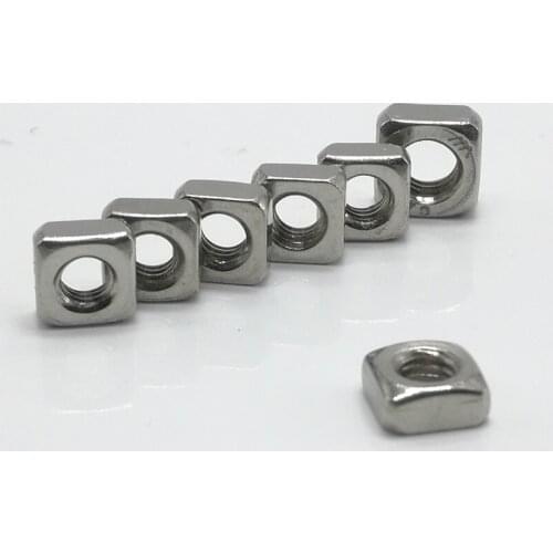 5pcs 10pcs 20pcs 50Pcs DIN557 M3 M4 M5 M6 M8 304 Stainless Steel Square Nuts