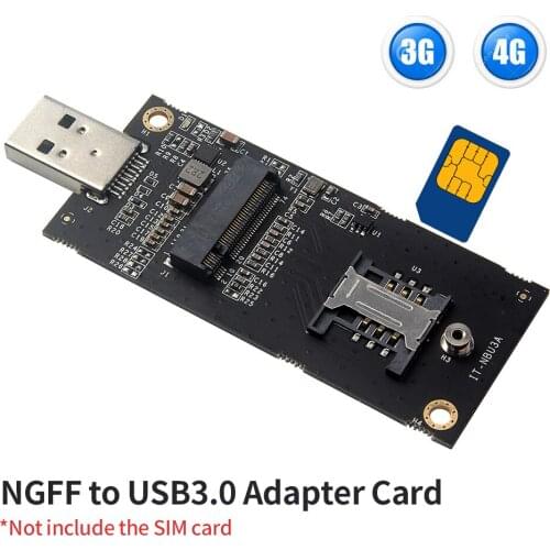 3G/4G Module Development Board M.2 NGFF to USB3.0 Adapter Card (M.2)KEY B to USB3.0 Converter with SIM Card Slot for PC Laptop
