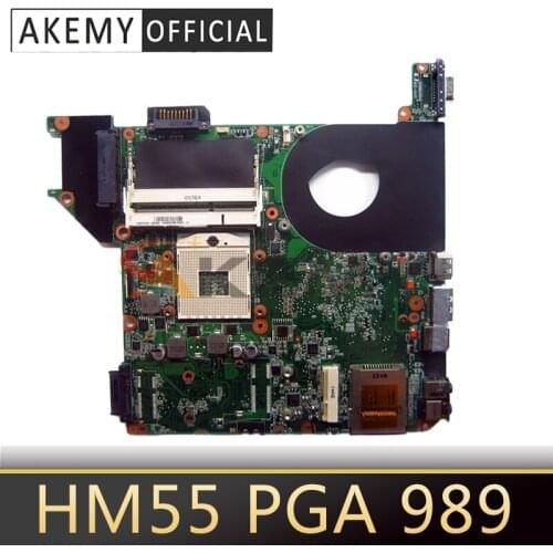 AKEMY H000023260 For Toshiba Satellite U500 U505 Laptop motherboard 08N1-0CK4J00 HM55 PGA 989 DDR3 Notebook Mainboard