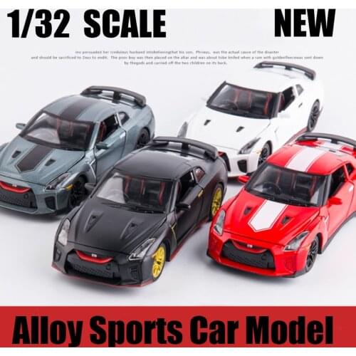 Simulation 1:32 New Nissan GTR R34 R35 Skyline Ares Sports Alloy Car Model Diecasts Metal Toy Collection Kids Toy Gift